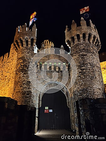 Spanish noth Castel night Stock Photo