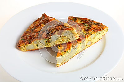 Spanish omelet or tortilla Stock Photo