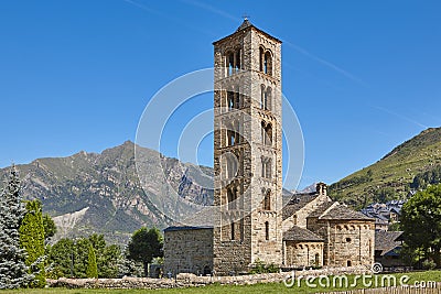 Spanish romanesque. Sant Climent de Taull church. Vall de Boi Stock Photo