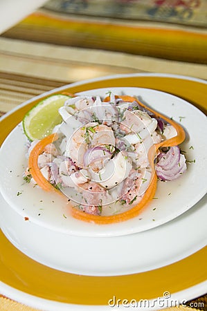 Spanish seafood salad San Luis San Andres I Stock Photo