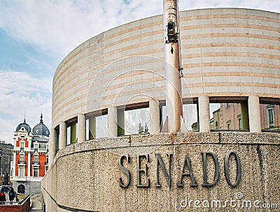 Spanish Senate building. Madrid, Spain Editorial Stock Photo