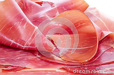 Spanish serrano ham Stock Photo