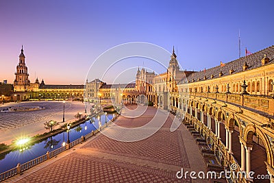 Spanish Square of Seville, Spain Stock Photo