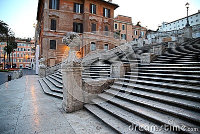 Spanish square with Spanish Steps in Rome Italy Stock Photo