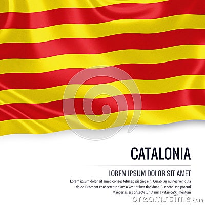 Spanish state Catalonia flag. Stock Photo