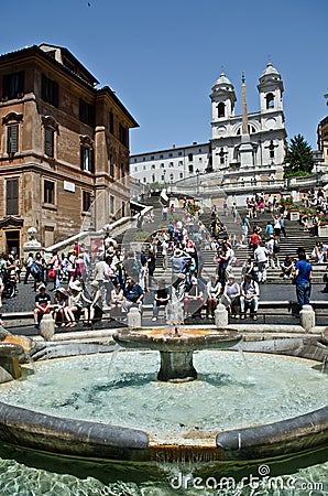 The Spanish steps Editorial Stock Photo