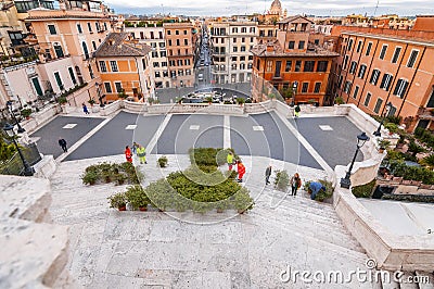 Spanish Steps at Piazza Spagna, Rome, Italy Editorial Stock Photo