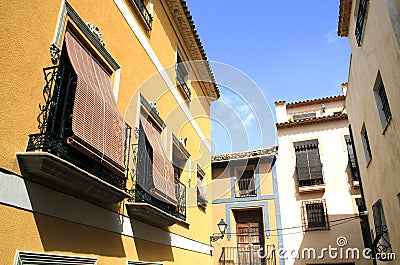 Spanish street in Polop Stock Photo