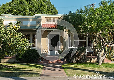 Spanish style bungalow, Phoenix, Arizona Stock Photo