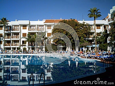 Spanish Tourist Hotel Stock Photo