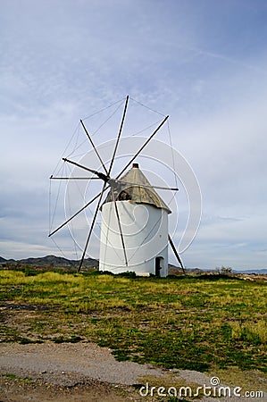 Spanish windmill Stock Photo