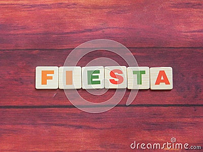 Word Fiesta Stock Photo