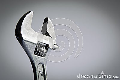 Spanner / Wrench on grey Stock Photo
