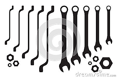 Spanners in order Stock Photo