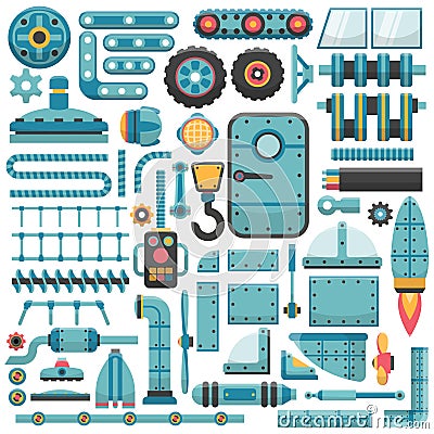 Spare parts set Vector Illustration