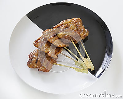 Spareribs on the Barbecue Grill, sunny day Stock Photo
