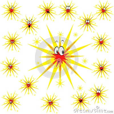 Spark cartoon Vector Illustration