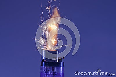 Spark lighter. Stock Photo