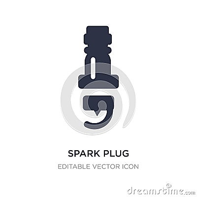 spark plug icon on white background. Simple element illustration from Transportation concept Vector Illustration