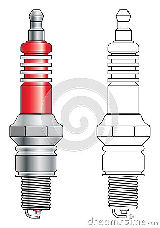 Spark plug vector Vector Illustration