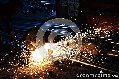 Sparking The Night Stock Photo