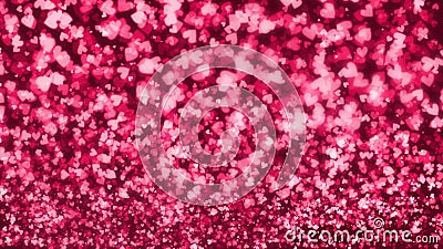 Sparkle glitter blur light bokeh in heart shape background for valentines day and special romantic sweet events Stock Photo