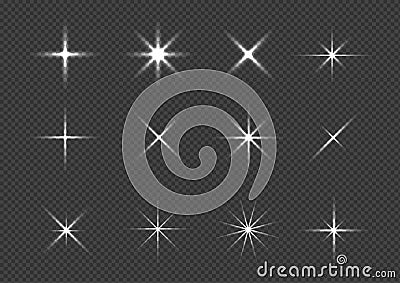 Sparkle icon set Vector Illustration