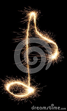 Sparkler note Stock Photo