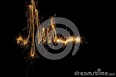 Sparkler Waveform Stock Photo