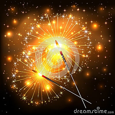 Sparklers Vector Illustration