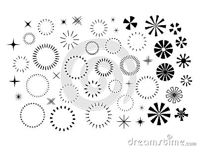 Sparkles and Starbursts set Vector Illustration