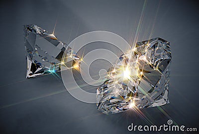 Sparkling Diamonds Stock Photo