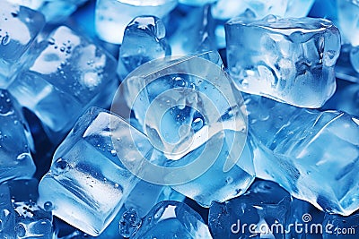 Sparkling ice cubes background, pattern of crystal frozen icecubes Stock Photo