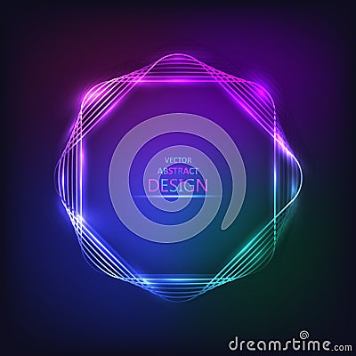 The sparkling neon Vector Illustration