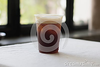 Sparkling Nitro Cold Brew Coffee Stock Photo