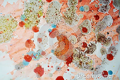 Sparkling waxy soft orange contrasts abstract background Stock Photo