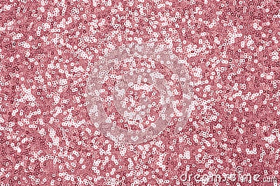 Sparkling pink, rose sequin textile background. Fashion fabric glitter, sequins Stock Photo