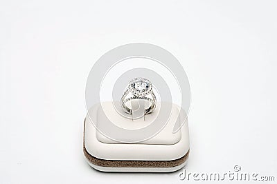 Sparkling Platinum Ring Stock Photo