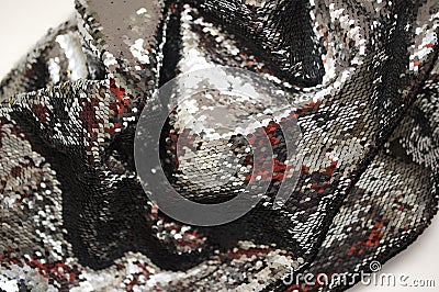Sparkling sequined fabric texture Stock Photo