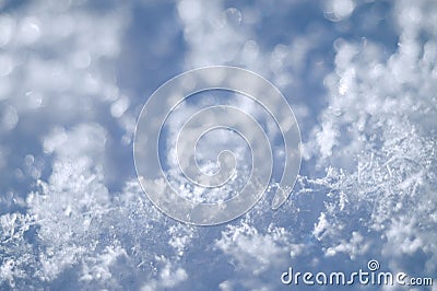 Sparkling Snowflake Macro Shot Bokeh Background Stock Photo