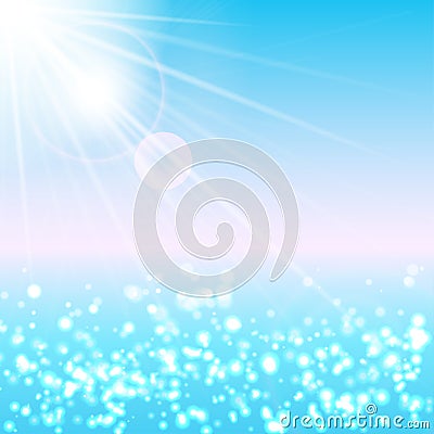 Sparkling Summer Sea Vector Illustration