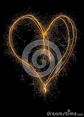 Sparkly Hearth Symbol Stock Photo