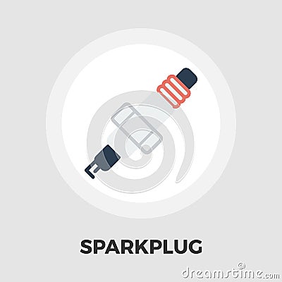 Sparkplug icon flat Vector Illustration