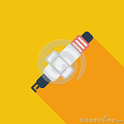 Sparkplug single icon. Vector Illustration