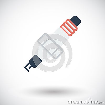 Sparkplug single icon. Vector Illustration