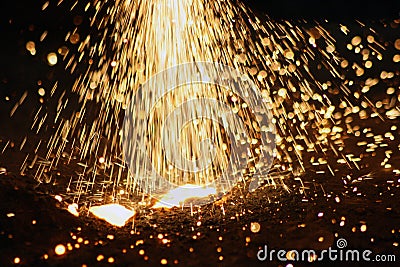 Sparks welding Stock Photo