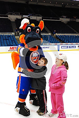 Sparky and his Islander Fans Editorial Stock Photo