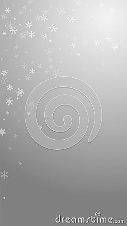 Sparse snowfall Christmas background. Subtle flyin Cartoon Illustration