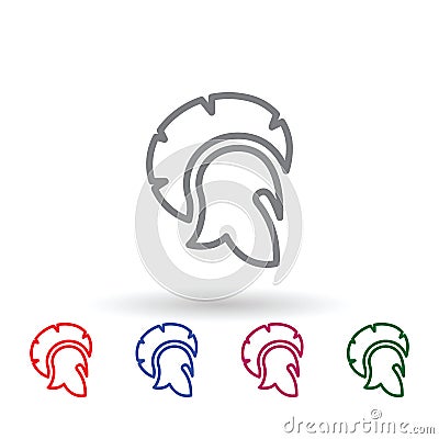Spartacus, hat multi color icon. Simple thin line, outline vector of mythology icons for ui and ux, website or mobile application Stock Photo