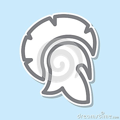Spartacus, hat sticker icon. Simple thin line, outline vector of mythology icons for ui and ux, website or mobile application Stock Photo